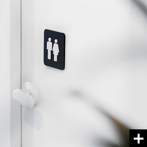 픽토그램타입의 작고 예쁜 안내표지판 검은속내입니다.